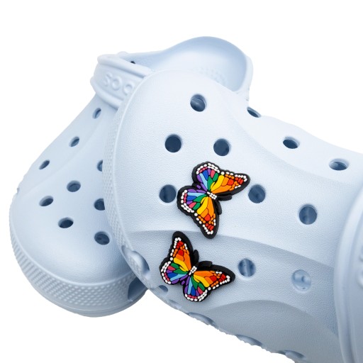SADA 2 farebných motýľov pre Crocs