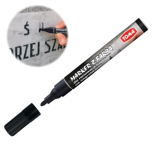 Fixka na renováciu náhrobných kameňov s nápismi, čierna