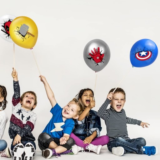 LATEXOVÝ BALÓN SUPERHRDINOVÉ HÉLIUM NA NARODENINOVÝ PLES 6 KS