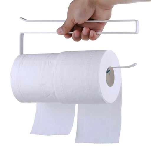 KOVOVÝ KUCHYŇSKÝ VEŠIAK ÚCHYTKA NA PAPIEROVÉ Utierky, BIELY PAPIER