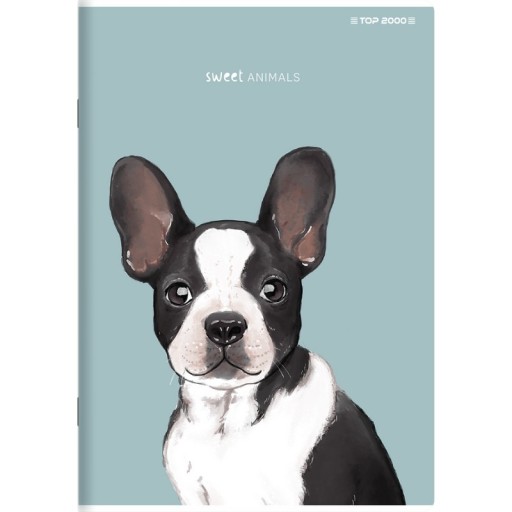 Pevný obal na notebook Brulion Top2000 Kraft A4 96K Sweet Animals