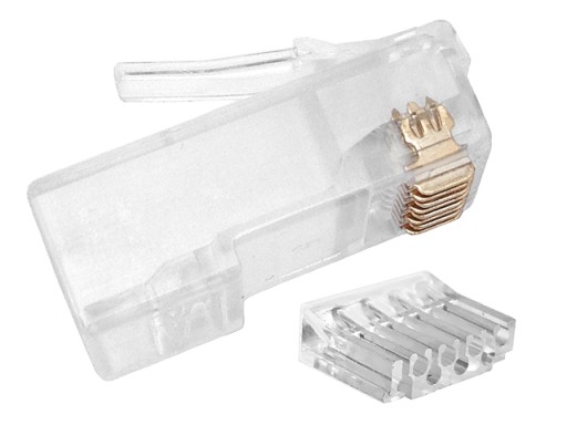 Zástrčka RJ45/8P8C UTP cat.6, krútená dvojlinka, drôt AWG24-27, 10 ks.
