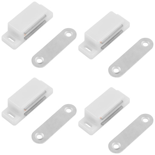 Magnetický zámok Západka na nábytok biela - 4 ks