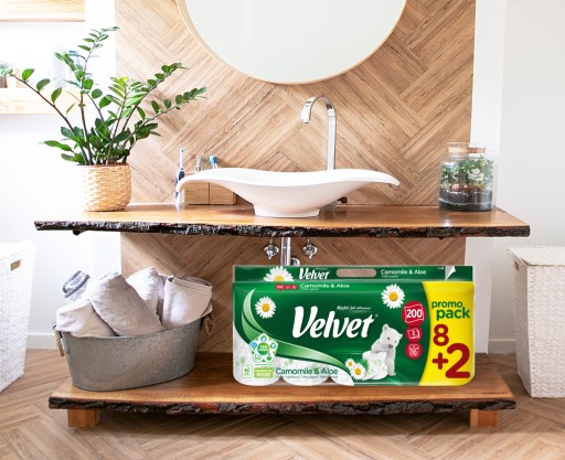Zamatový toaletný papier Camomile & Aloe 8+2 rolky