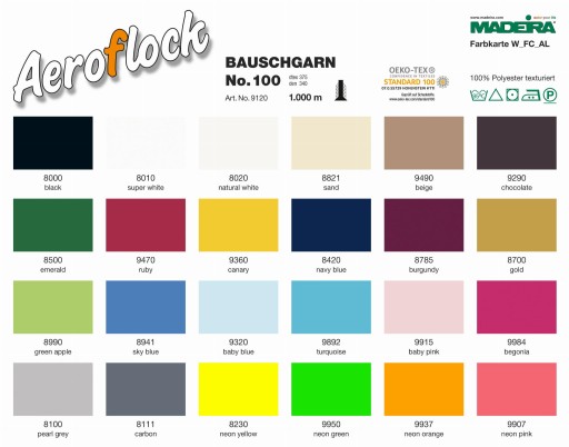 Elastická niť Madeira AEROFLOCK 1000m, farba 8020