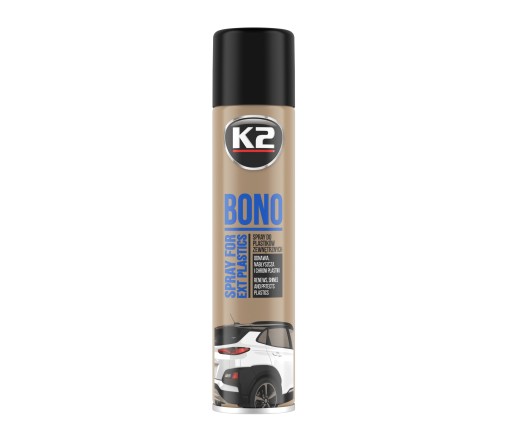 K2 BONO BLACK NA VONKAJŠIE PLASTY AUT, nárazníkové lišty 300ml