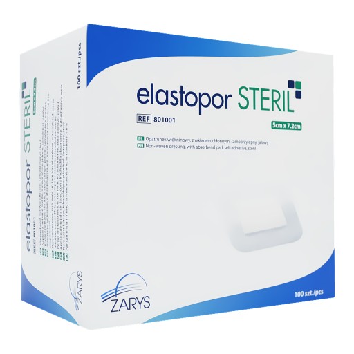 Elastopor STERIL 5cmx7,2cm STERILNÝ DRESING 100 ks