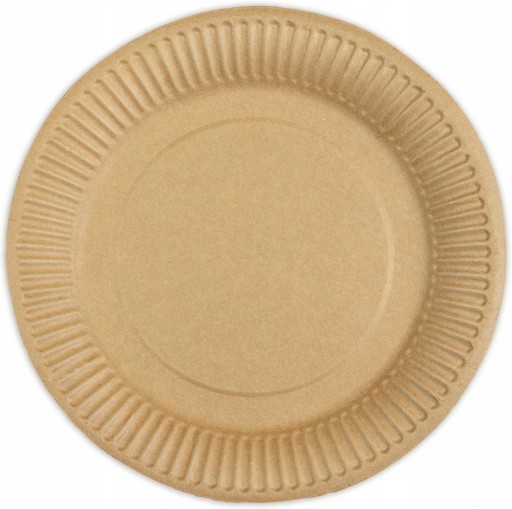 Kraft papierové taniere Bio ECO kompostovateľný gril 23cm 20 ks.