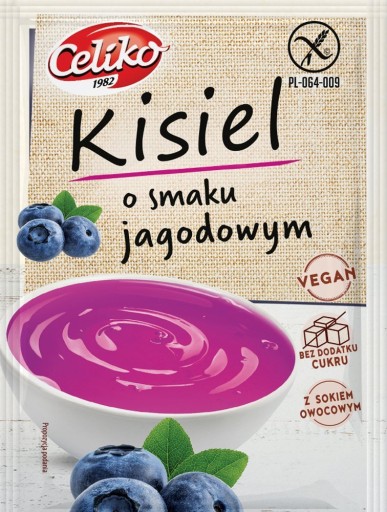 Želé s čučoriedkovou príchuťou so šťavou BEZ CUKRU Celiko