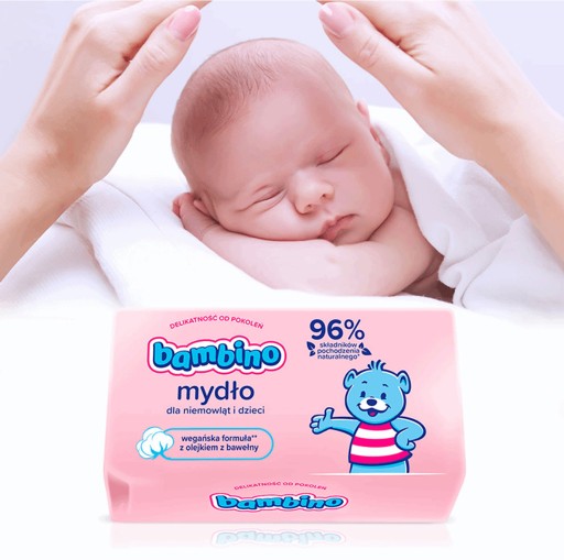 Bambino tyčinkové mydlo s lanolínom pre deti 4x sada 90g