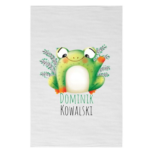 Uterák do škôlky 30x50 Detské meno ŽABKA