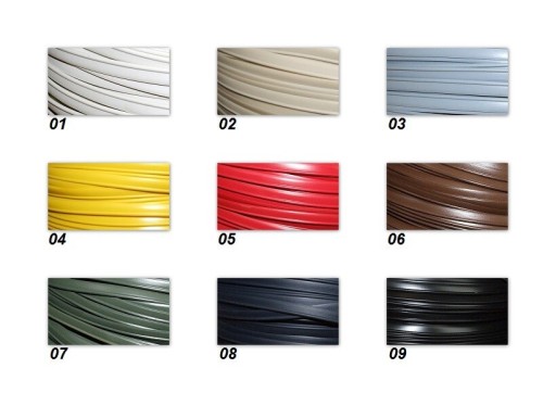 Kedra Biza Leather Trim PVC Páska BÉŽOVÁ KRÉMOVÁ