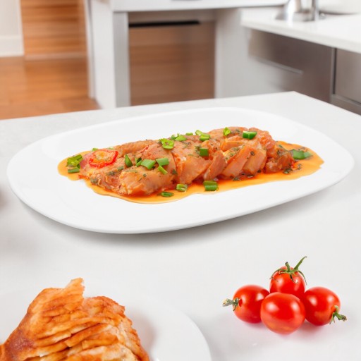 TANIER 23CM BIELY SERVISNÝ TANIER NA OBJÍDKY, OBdĺžnikový