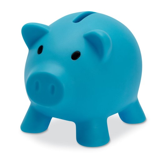 PRASIATKO Otváracie PVC modré 9x7x7cm na peniaze, mince