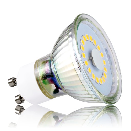 SMD GU10 LED žiarovka 5W=40W PREMIUM GLASS studená