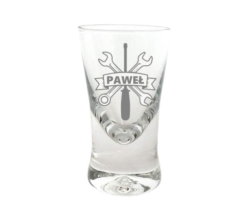 GLASS gravírované poháre na vodku, 25 ml
