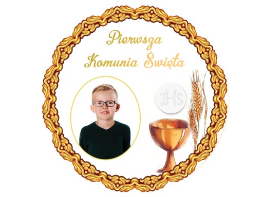 Ozdobná oblátka na tortu na prvé sväté prijímanie