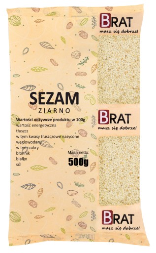 BIELE SEZAMOVÉ semienka, lúpané, 500g, najvyššej kvality