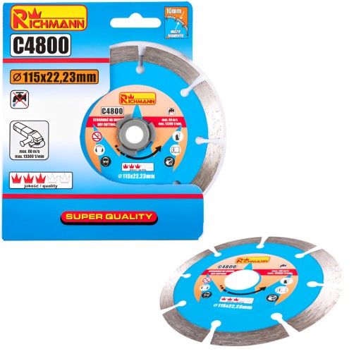 DIAMANTOVÝ DISK SEGMENT 115 MM 22,23 mm C4800