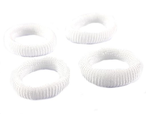 VLASOVÉ VÝLETY, BIELY, 4 KUSY - 3 CM