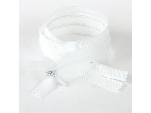 Pevný vnútorný zips 101 biely 30 cm