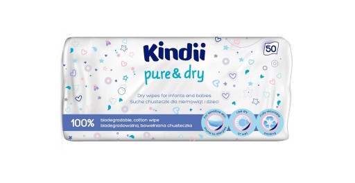 KINDII suché detské obrúsky 50 ks