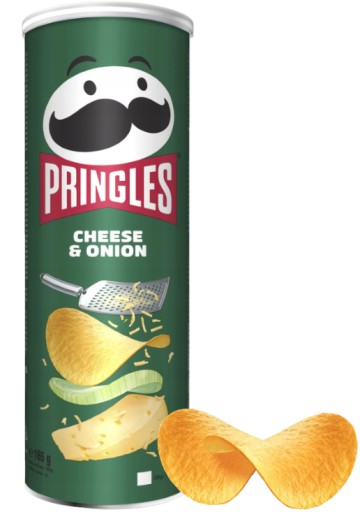 Pringles Syr & Cibuľa Chrumkavý syr a cibuľové lupienky v syrovej tube 165 g