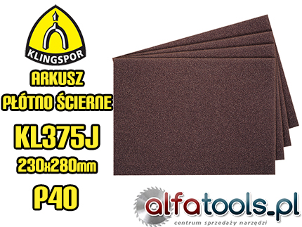 PLÁTNA BRÚSNA 230x280 KLINGSPOR KL375 P40