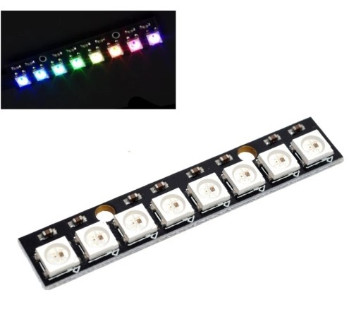 Programovateľný 8 x LED RGB SMD 5050 WS2812B modul