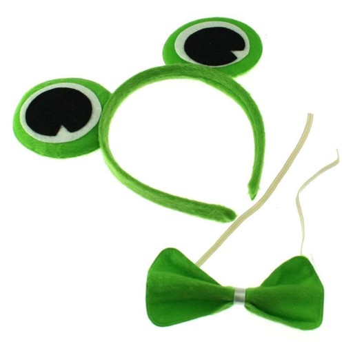 set FROG frog ČELENKA žabky s očami KRAVATÁ