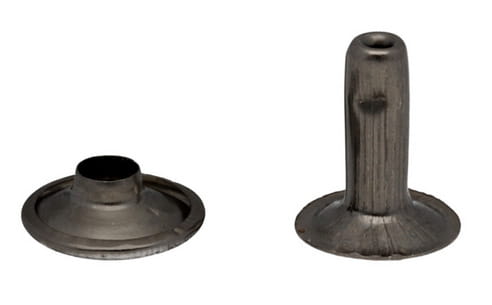 Koženkový nit 12x15mm tmavý nikel 50 ks