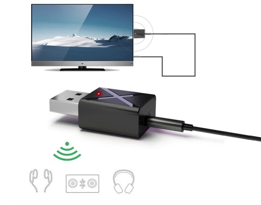 ADAPTÉR PRIJÍMAČ BLUETOOTH AUDIO 5.0 VYSIELAČ 10m