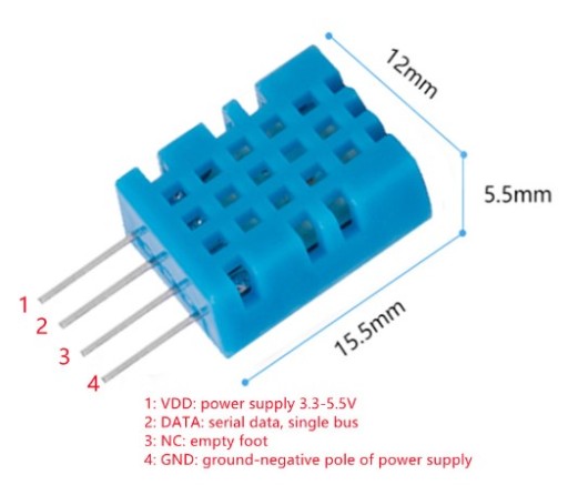 Modul DHT11 meranie teploty a vlhkosti