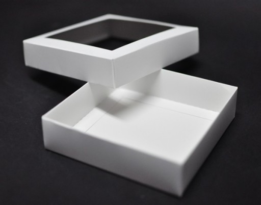 Kartónová škatuľka Balenie Medovníková krabička 12x12x3 cm BIELA 5 ks.