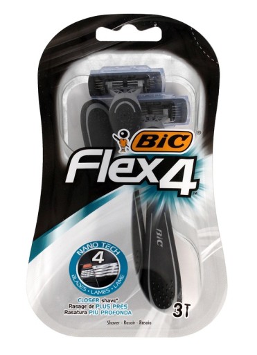 Holiaci strojček BiC Flex 4, blister po 3