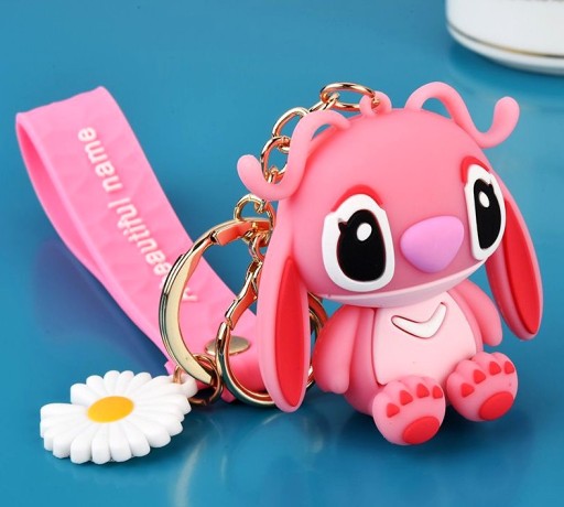 Angel Stitch Keychain Medvedík na kľúče kabelky tašky ružový medvedík ružový medvedík