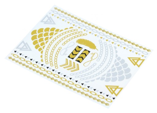 Zlaté strieborné tetovanie TATTOO METALLIC vzory