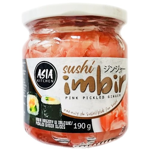 Ružový marinovaný zázvor na sushi 190g
