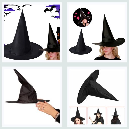 Čarodejnícky klobúčik VEĽKÝ HALLOWEENSKÝ KARNEVAL KARNEVAL ČIERNY 39cm