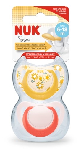 NUK STAR LATEXOVÁ UKLIDŇUJÚCA SEDADLA 2KS 6-18M