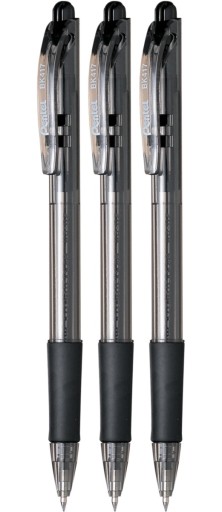 Sada 3ks guľôčkových pier Pentel BK-417, čierna, 0,7 mm