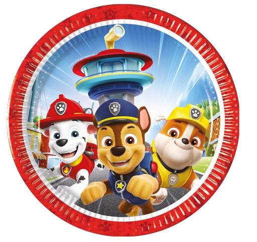 Papierové taniere Paw Patrol, 8 kusov, 20 cm
