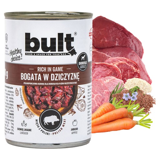 BULT Mokré krmivo pre psov Zverina 800g