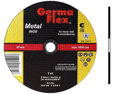 INOX rezací kotúč 230x1,9 kotúče GERMAFLEX