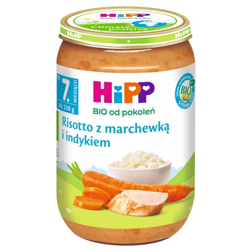 HiPP BIO Rizoto s mrkvou a morkou po 7 mesiacoch 220 g