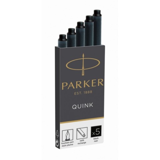 ČIERNA NÁPLŇ PARKER 5 KS DLHÉ PRE ATRAMENTOVÉ PERÁ 1950382 ORIGINÁL