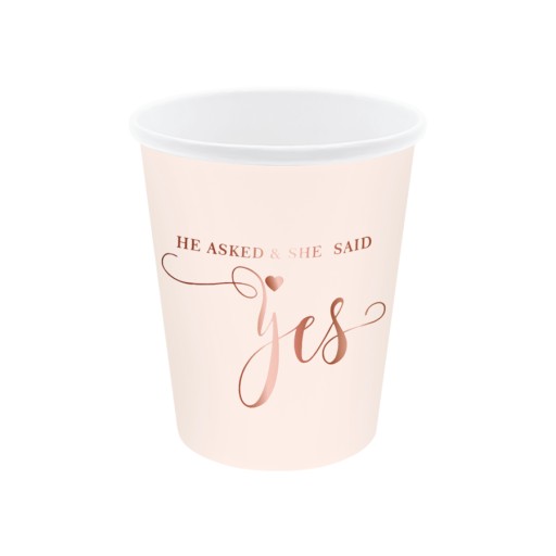 Ružové poháre na sliepky, 6 ks.