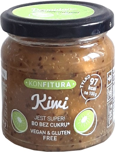 Kiwi džem bez cukru, zdravá, nízkokalorická diéta, 190 g Devaldano