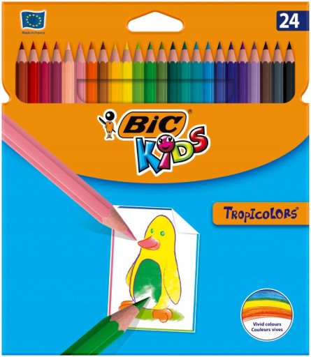 BIC TROPICOLORS ODOLNÉ ŠKOLSKÉ CERUŽKY PRE DETI 24 kusov
