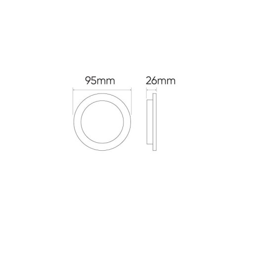 Okrúhly zapustený stropný panel 5W 230V teplá biela
